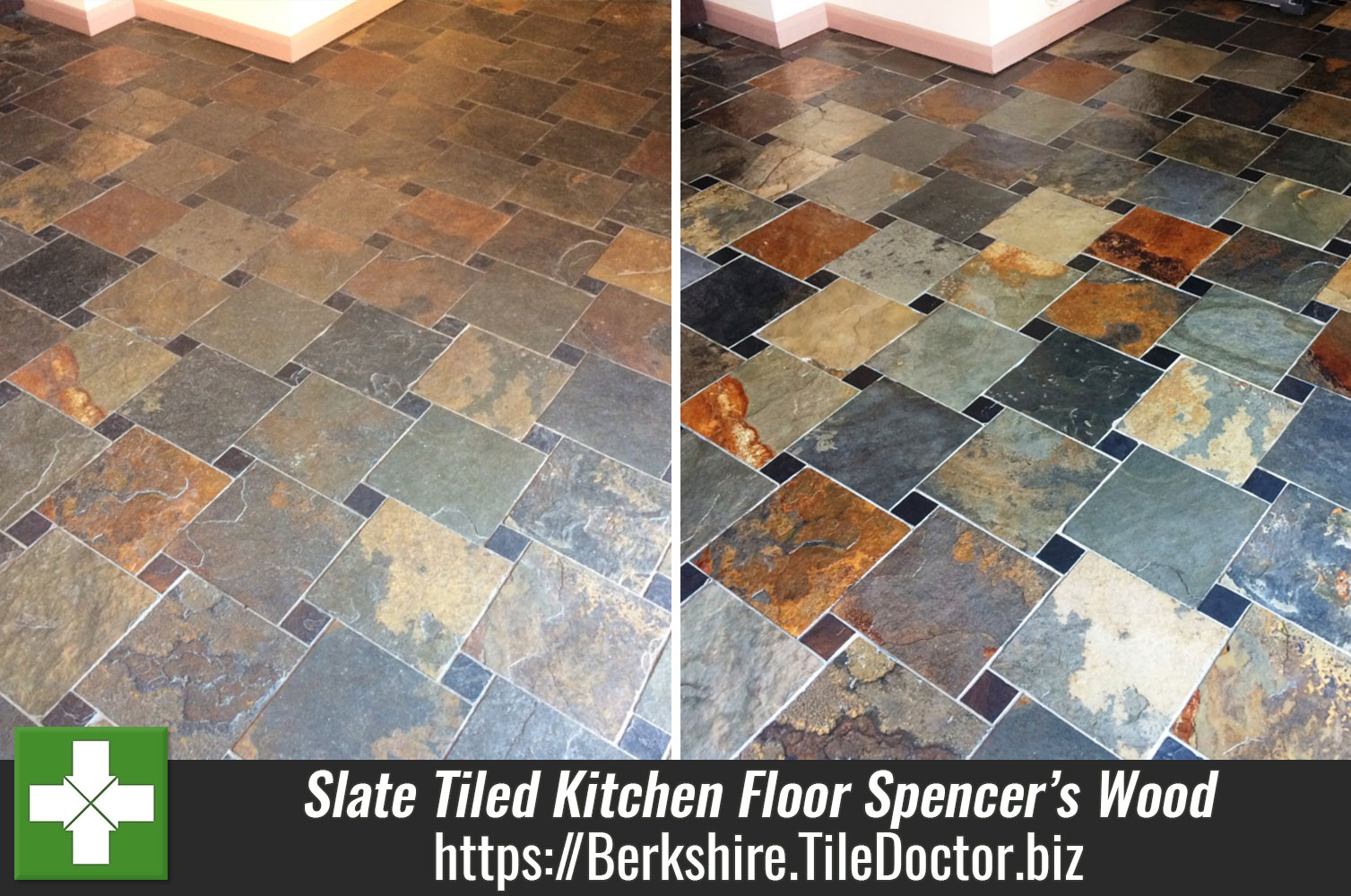Deep Cleaning and Sealing a Beautiful Slate Tiled Kitchen Floor in Spencers Wood