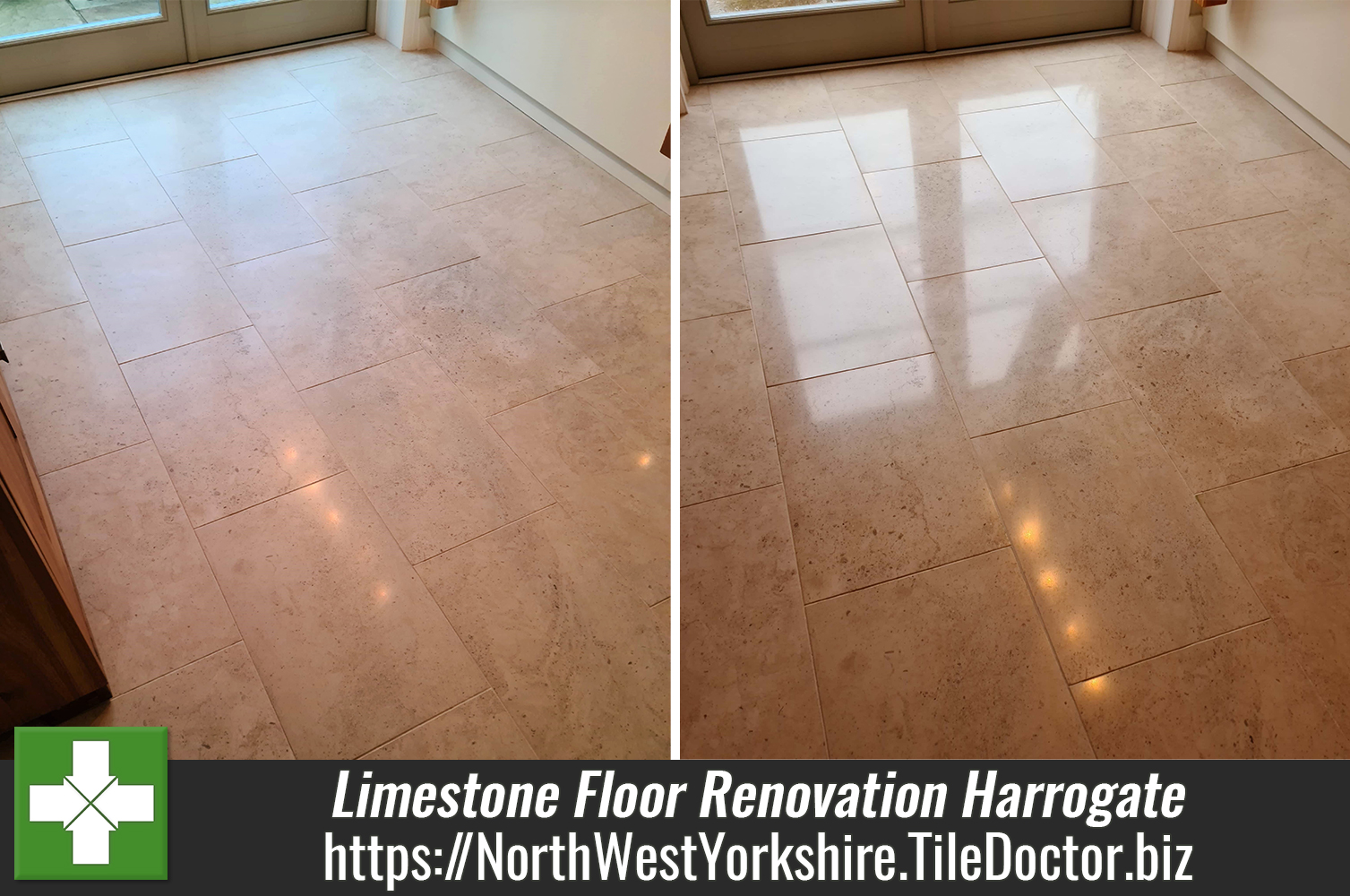 Moleanos Limestone Tiled Kitchen Floor Renovation Harrogate