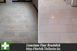 Limestone Kitchen Floor Tiles Before and After Renovation Brockdish