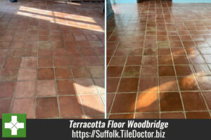 Terracotta Kitchen Floor Tile and Grout Renovated in Hoo Woodbridge