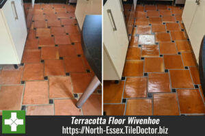 Terracotta Tiled Floor Deep Cleaned and Sealed in Wivenhoe Essex