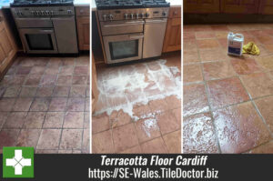 Terracotta Floor Deep Cleaned and Sealed Cardiff