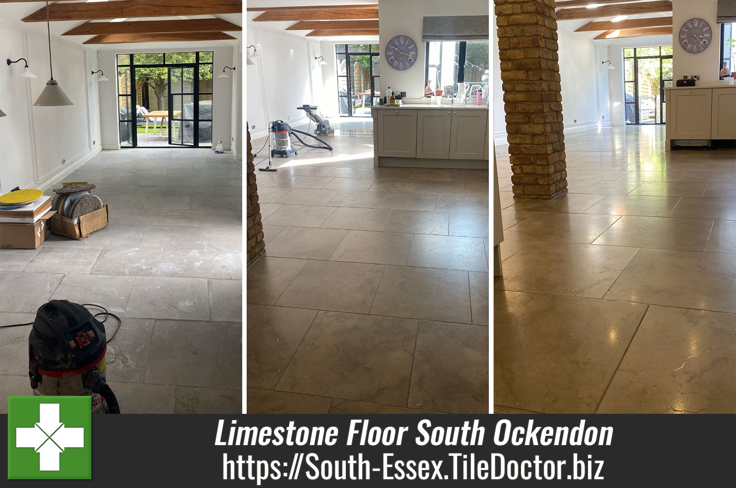 Limestone Kitchen Floor Renovation South Ockendon