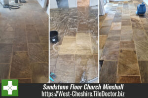 Sandstone Kitchen Floor Renovation Church Minshull