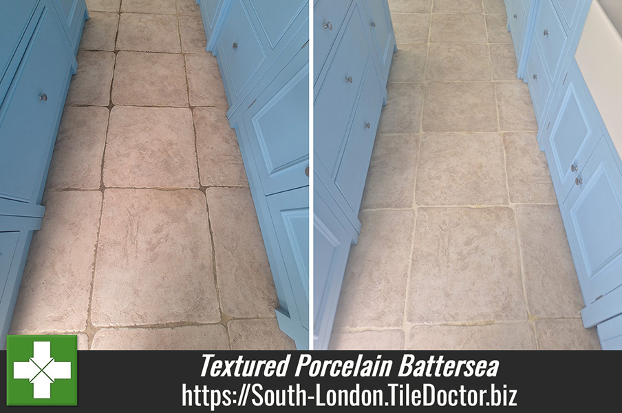 Porcelain Tiled Kitchen Floor Cleaning Battersea