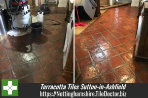 Old Terracotta Tiled Kitchen Floor Renovation Sutton-in-Ashfield